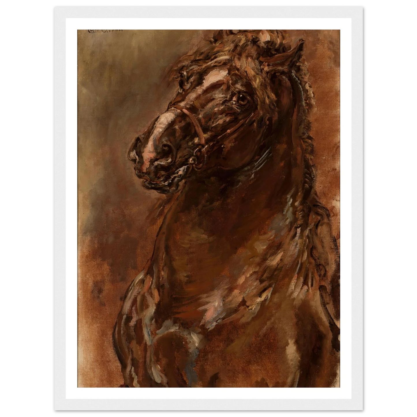 Study of horse’s head for “The Maid of Orléans” (1886) Art Print | Jan Matejko-Quipham Collections