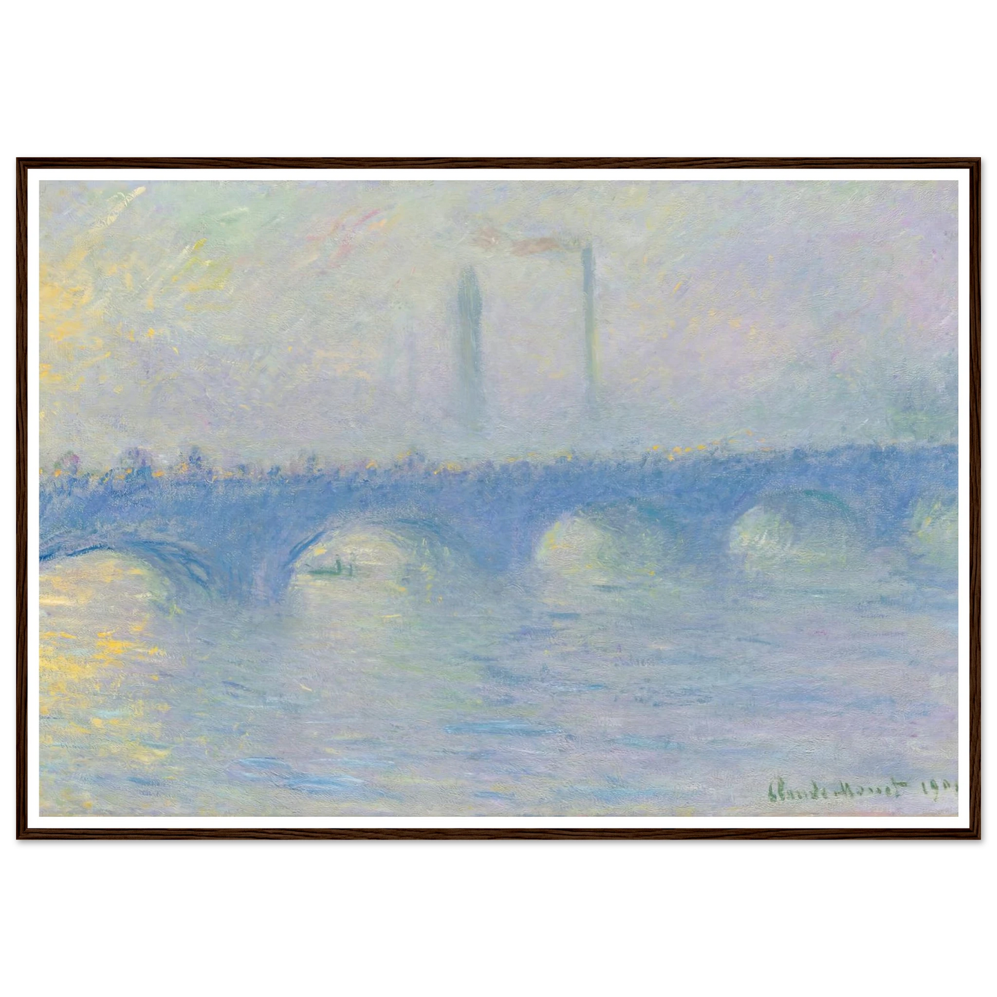 Waterloo Bridge, effet de brume (1904) Art Print | Claude Monet-Quipham Collections
