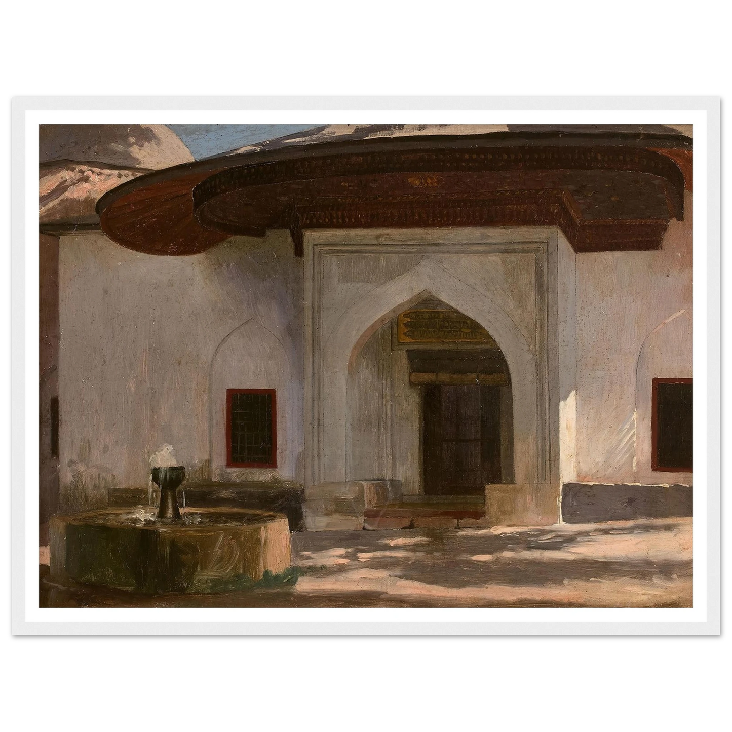 Fontaine à l’entrée d’un monument, probablement en Egypte Art Print | Jean Leon Gerome-Quipham Collections