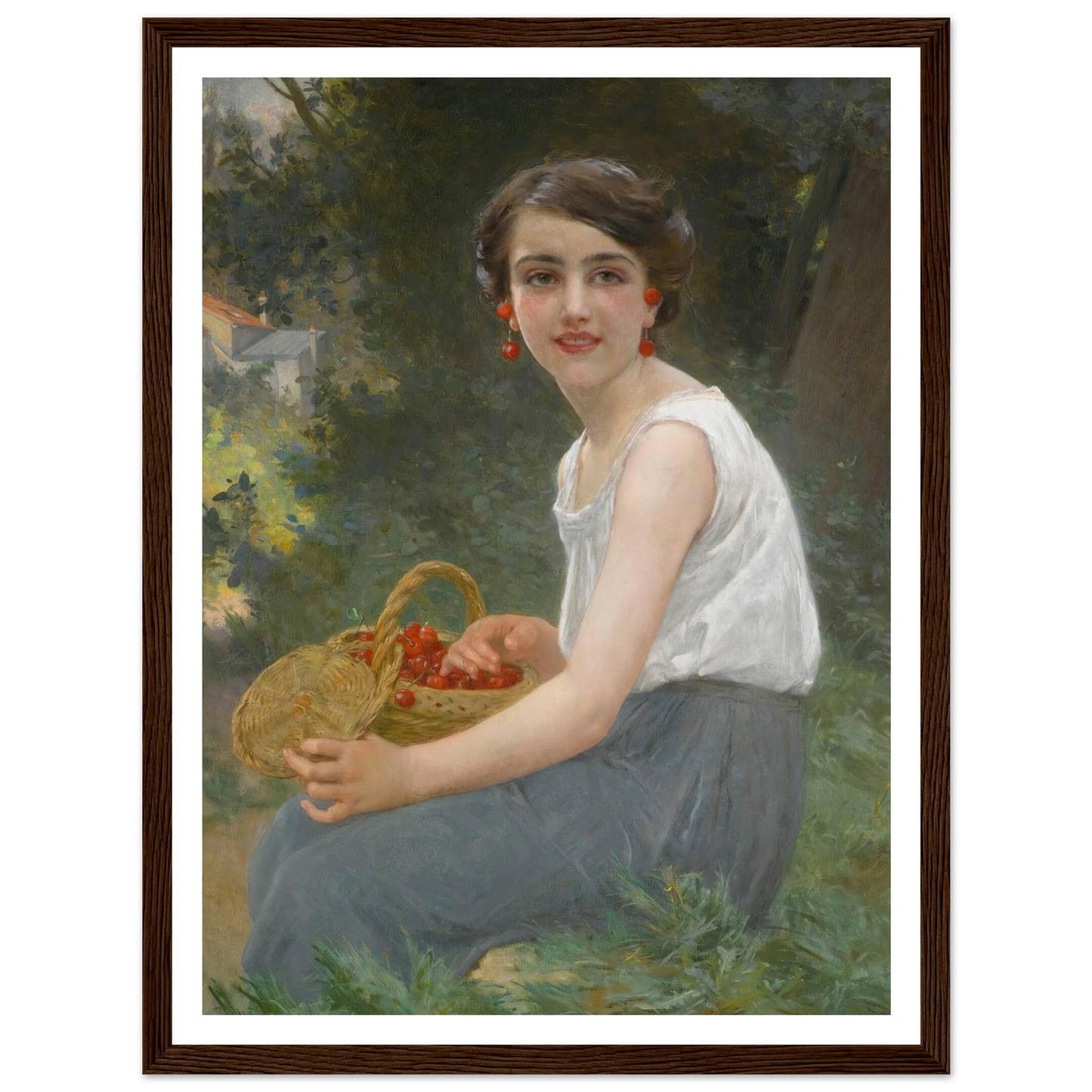 The cherry girl Art Print | Guillaume Seignac-Quipham Collections