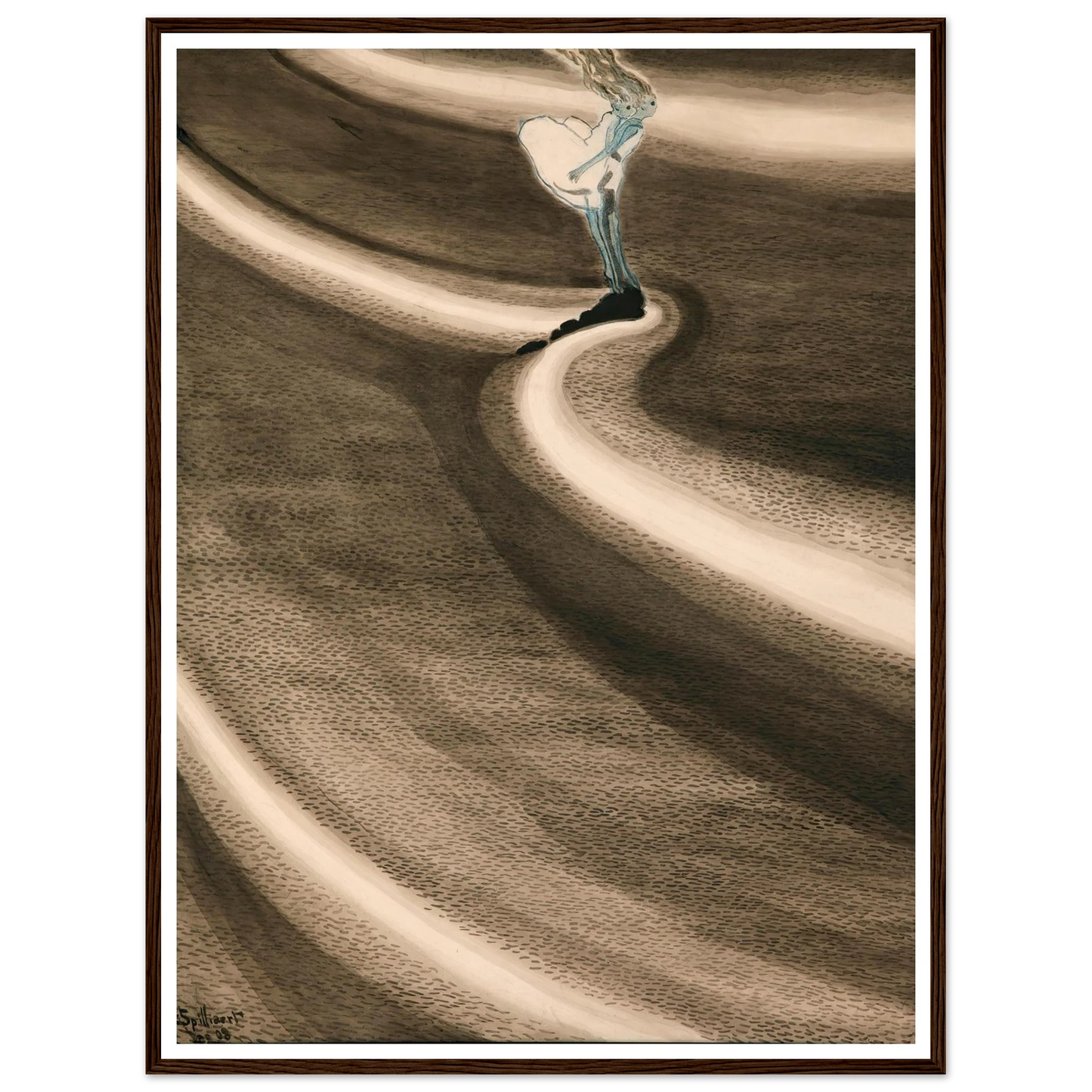 Fillettes devant la vague (1908) Art Print | Leon Spilliaert-Quipham Collections