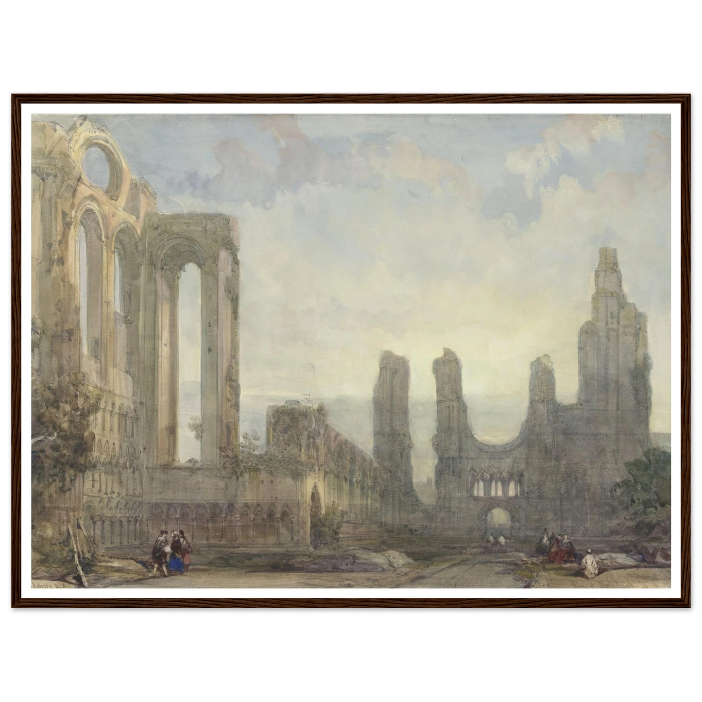 Abdijruïne van Aberbrothwick bij avond (1848) Art Print | David Roberts-Quipham Collections