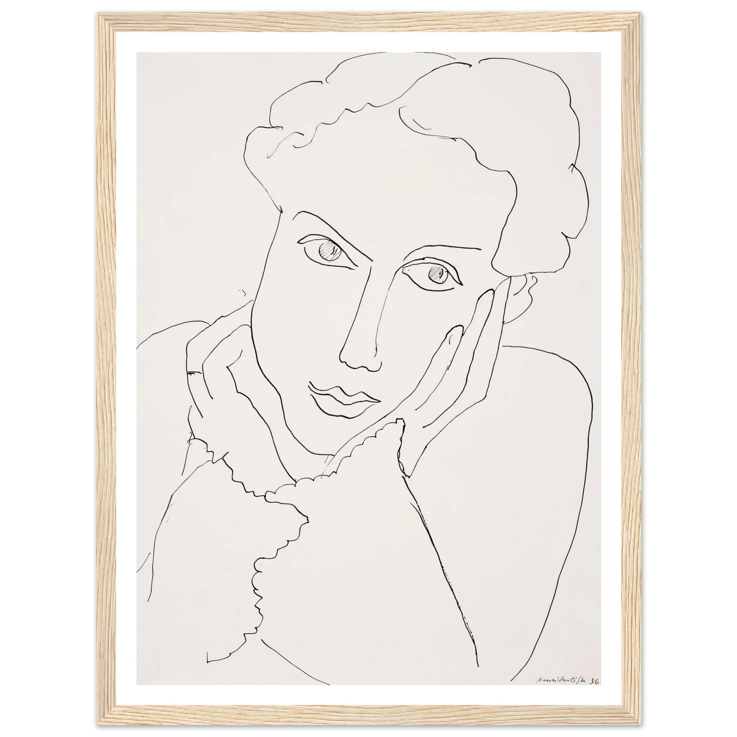 Femme pensive (1936) Art Print | Henri Matisse-Quipham Collections