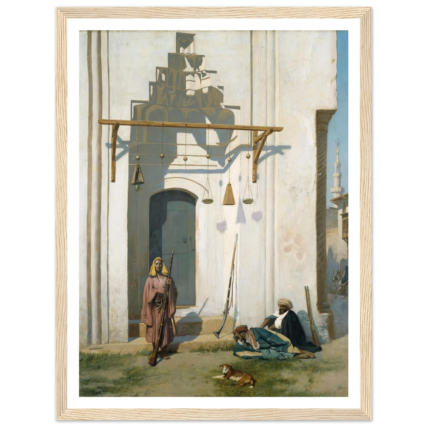Guards at the Door of a Tomb (1870s) Art Print | Jean Leon Gerome-Quipham Collections