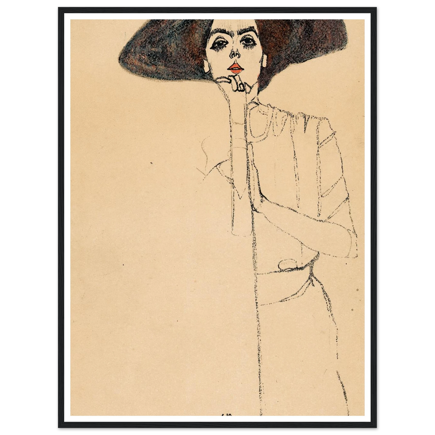 Frauenbildnis II Art Print | Egon Schiele-Quipham Collections
