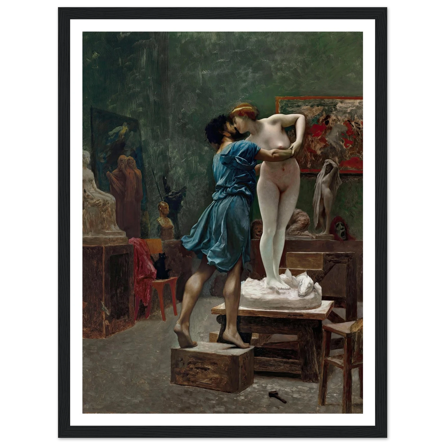Pygmalion et Galatée, esquisse à l’huile (1890) Art Print | Jean Leon Gerome-Quipham Collections