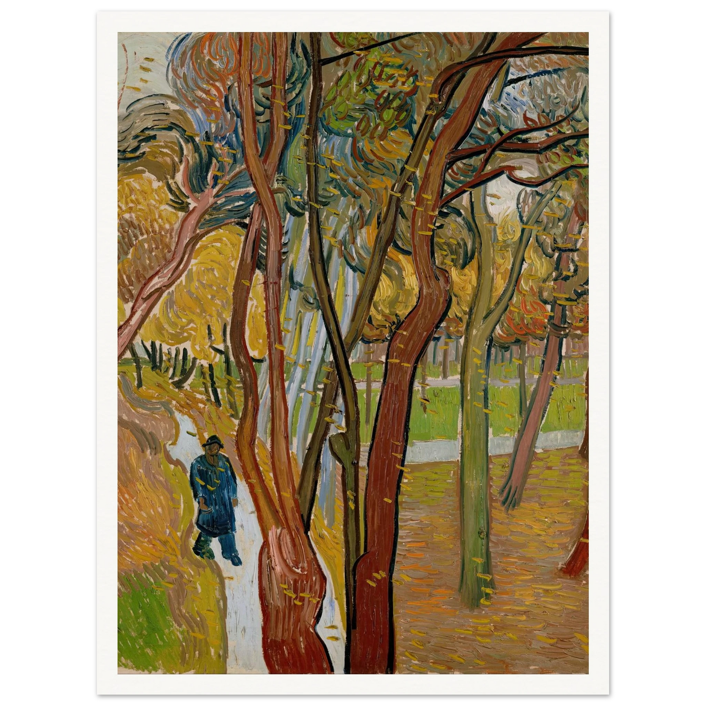 The garden of Saint Paul’s Hospital (`The fall of the leaves’) Art Print | Vincent van Gogh-Quipham Collections