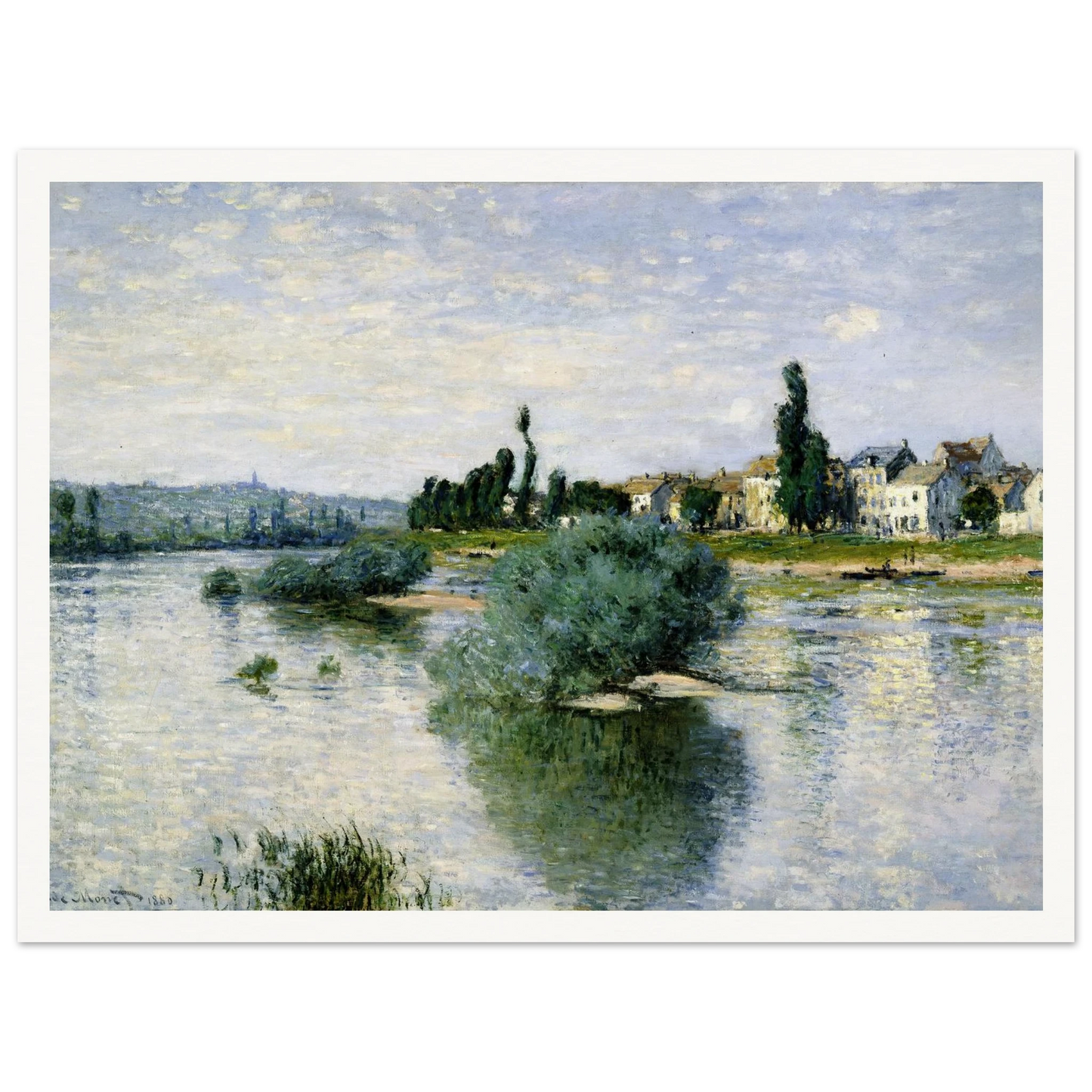 The Seine at Lavacourt (1880) Art Print | Claude Monet-Quipham Collections