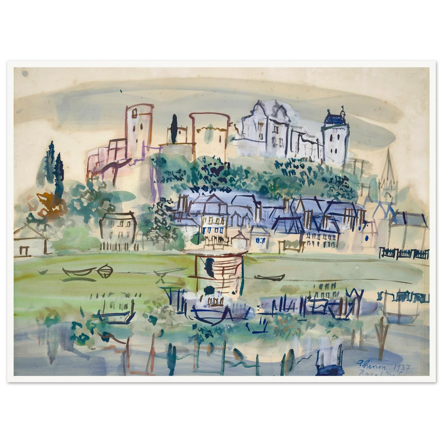 Chinon (1937) Art Print | Raoul Dufy-Quipham Collections