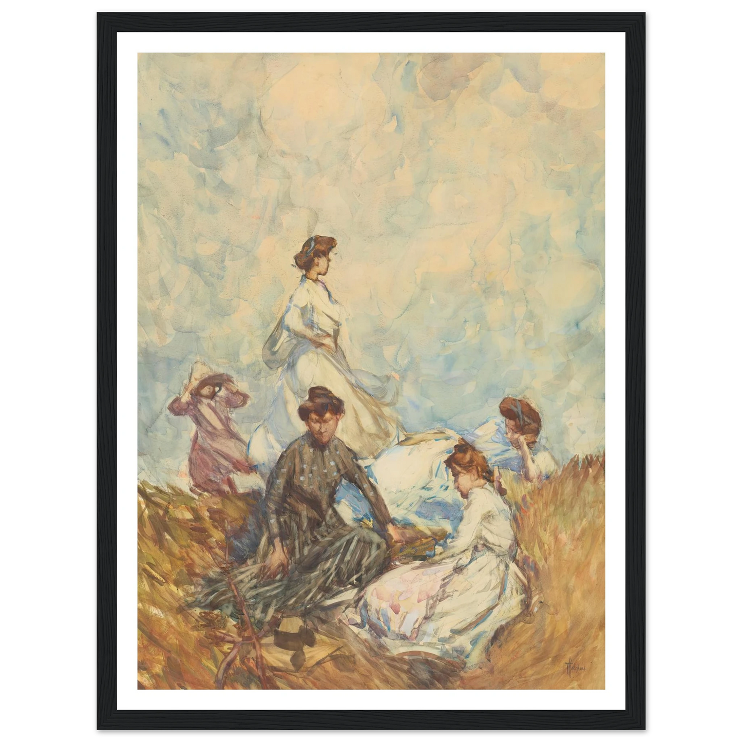 The hilltop (circa 1908) Art Print | Frances Hodgkins-Quipham Collections