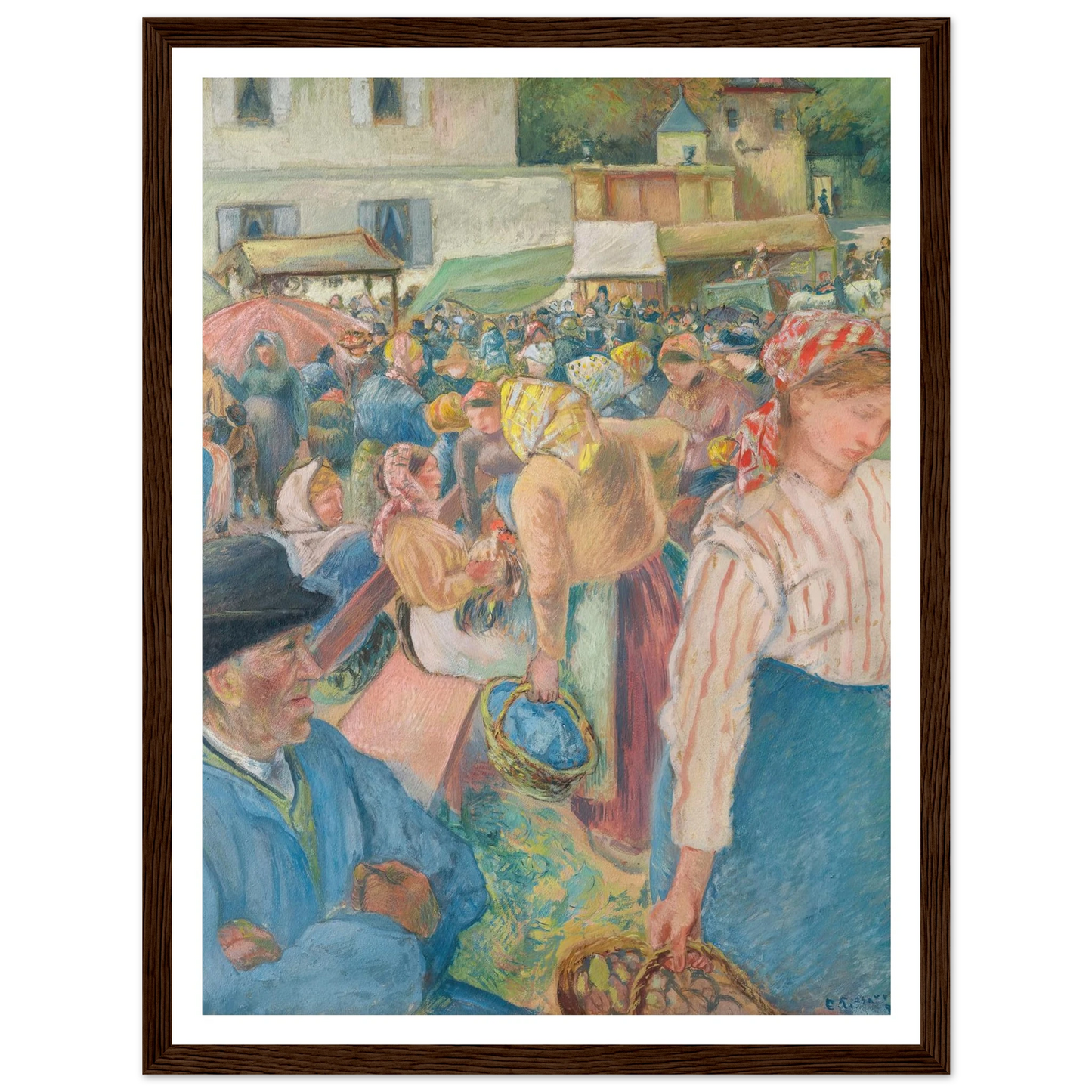 Marché à la volaille, Pontoise (1882) Art Print | Camille Pissarro-Quipham Collections
