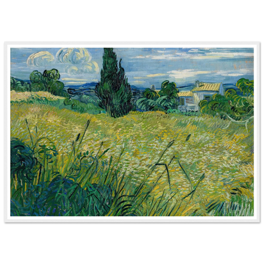 Green Wheat Field with Cypress (1889) Art Print | Vincent van Gogh-Quipham Collections