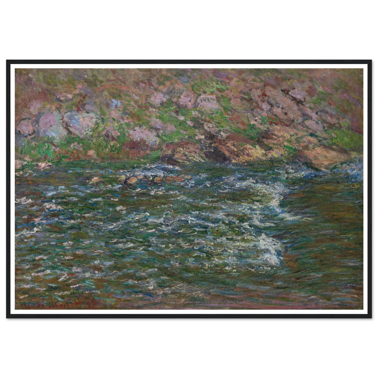 Rapids on the Petite Creuse at Fresselines (1889) Art Print | Claude Monet-Quipham Collections