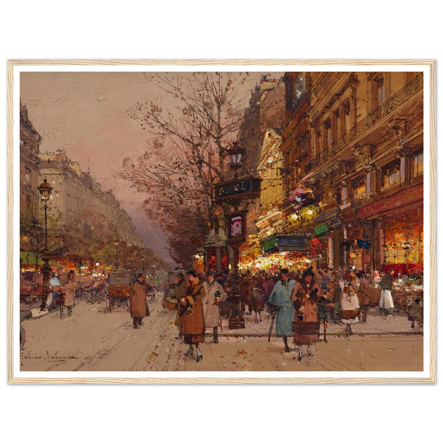 Les Grands Boulevards près du théâtre des variétés Art Print | Eugene Galien Laloue-Quipham Collections