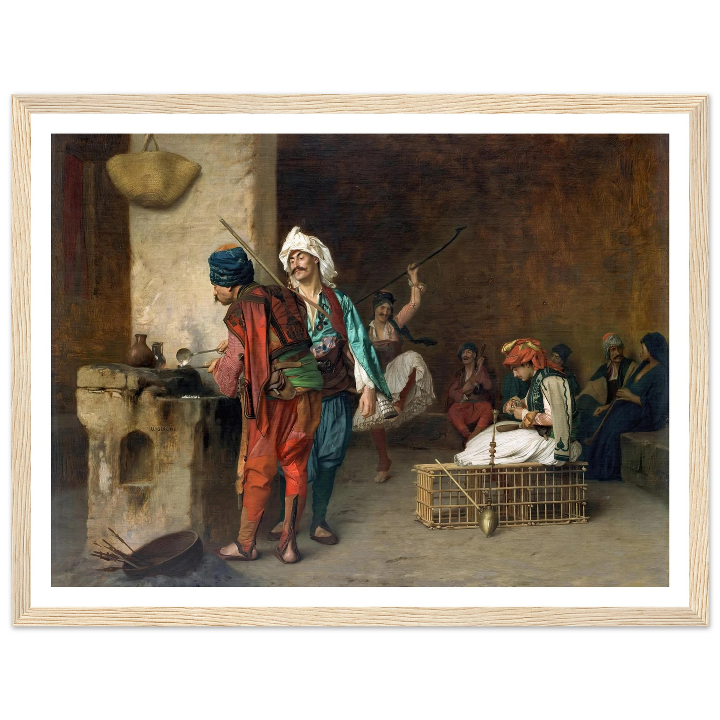 Cafe House-Cairo (Casting Bullets) (1884 or earlier) Art Print | Jean Leon Gerome-Quipham Collections