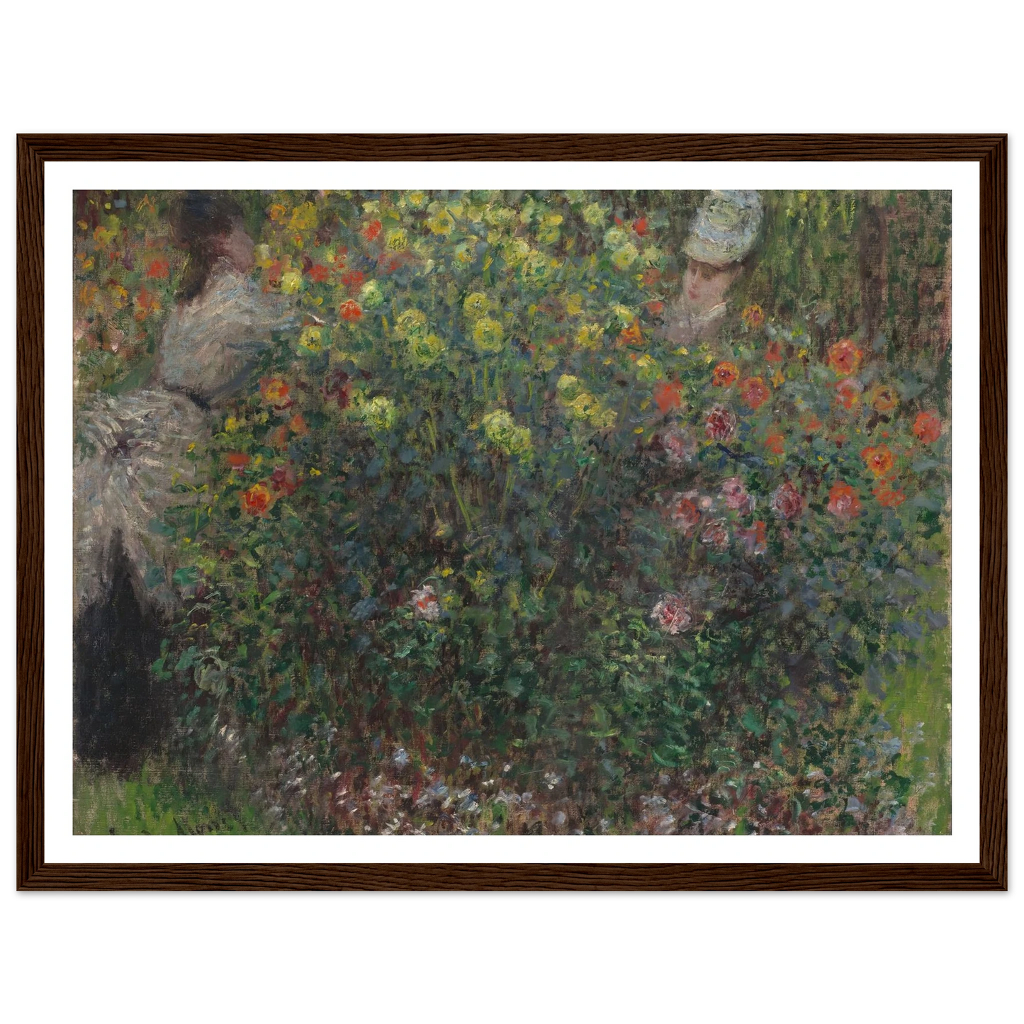 Ladies in Flowers (1875) Art Print | Claude Monet-Quipham Collections