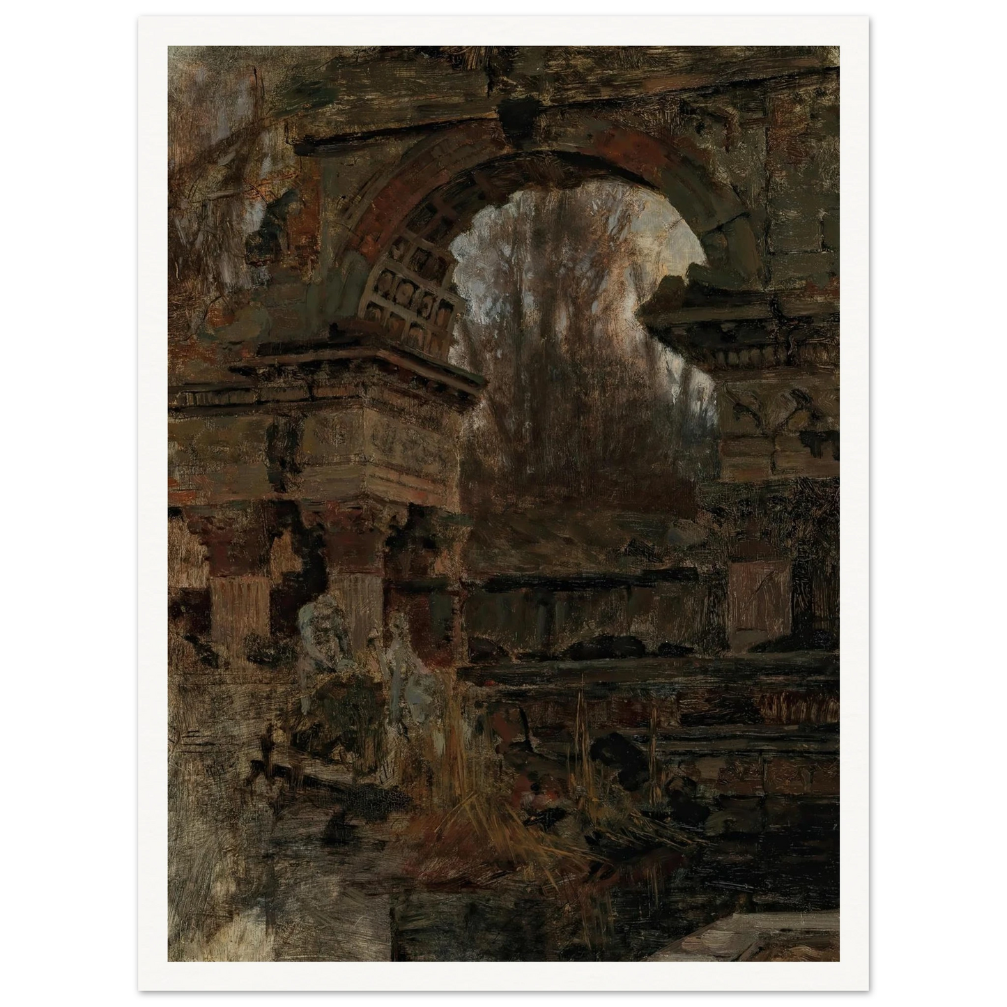 Römische Ruine in Schönbrunn Art Print | Carl Moll-Quipham Collections
