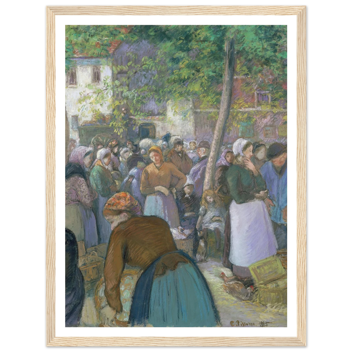 Poultry Market at Gisors (1885) Art Print | Camille Pissarro-Quipham Collections