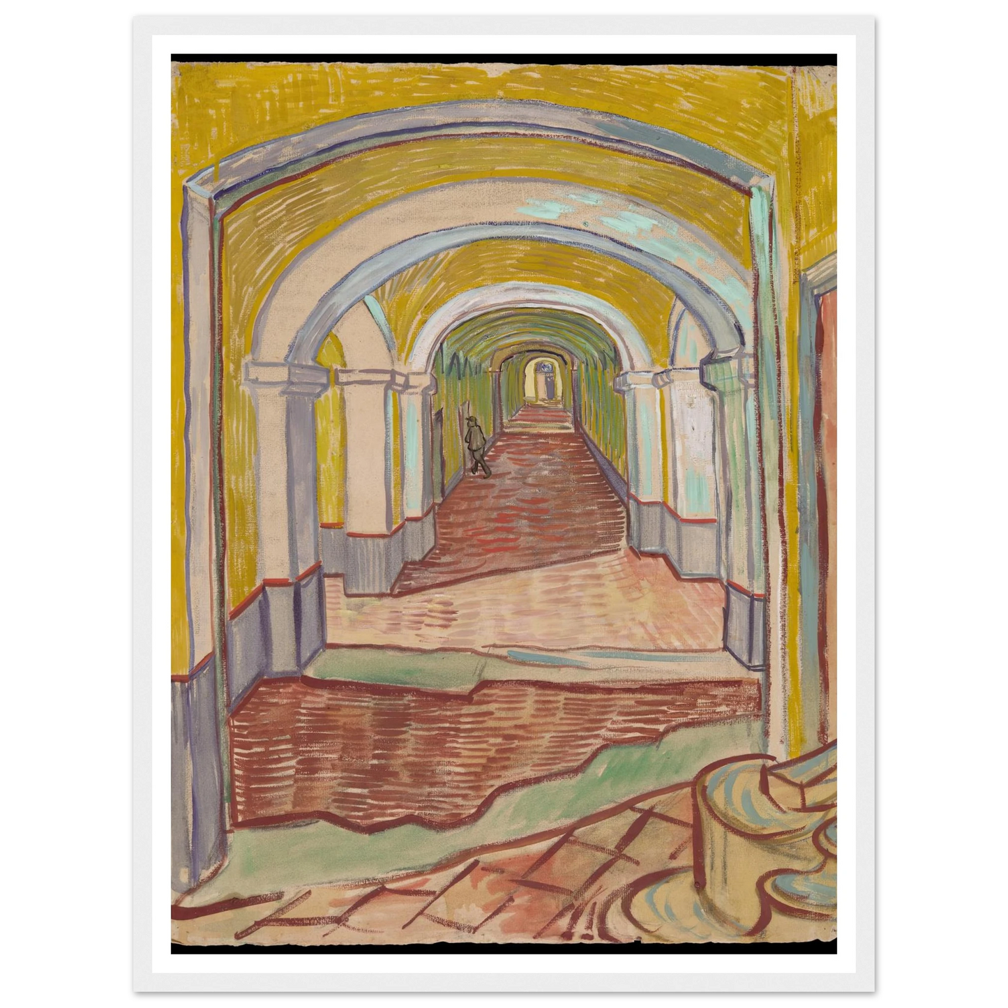 Corridor in the Asylum (1889) Art Print | Vincent van Gogh-Quipham Collections