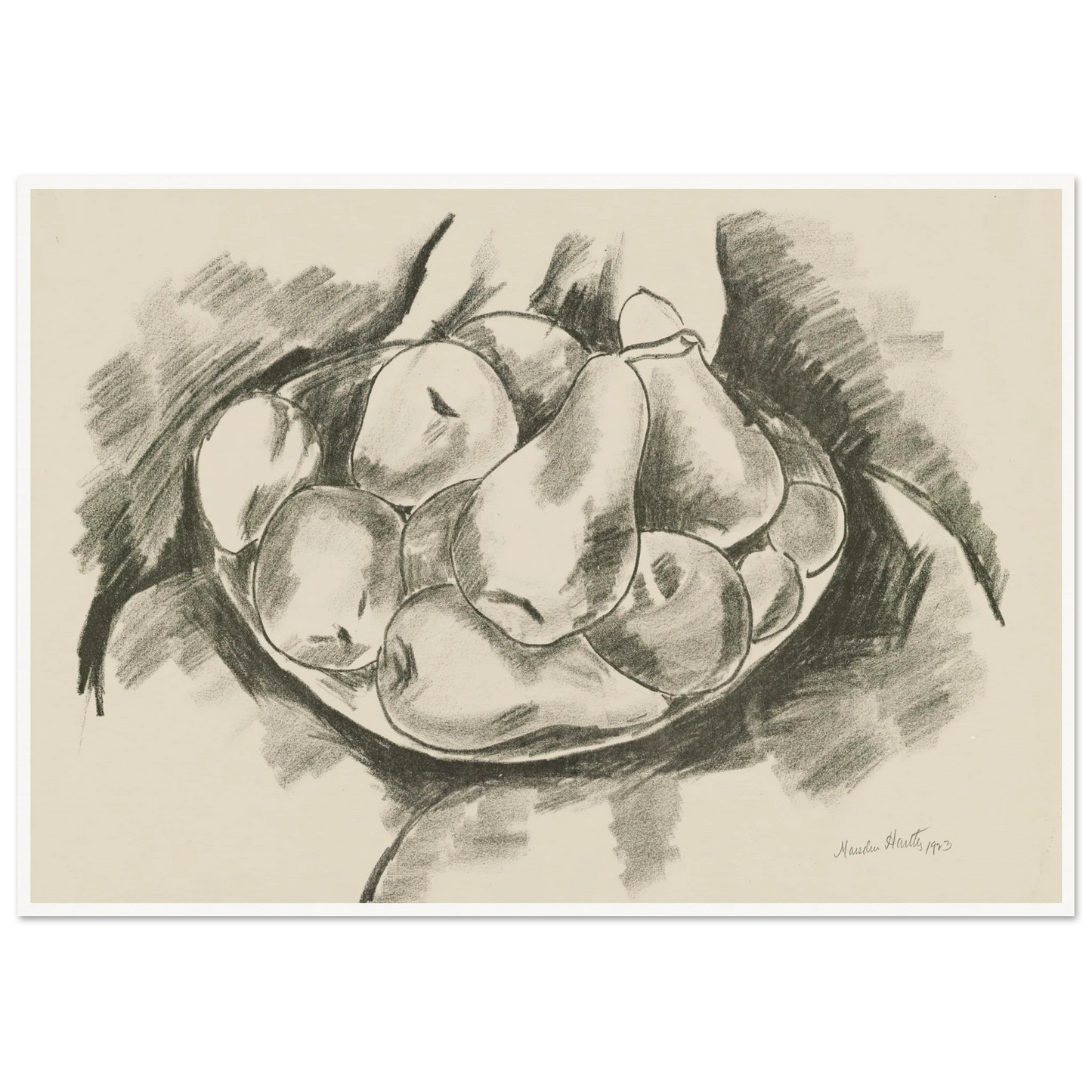 Dish of Apples and Pears (1923) Art Print | Marsden Hartley-Quipham Collections