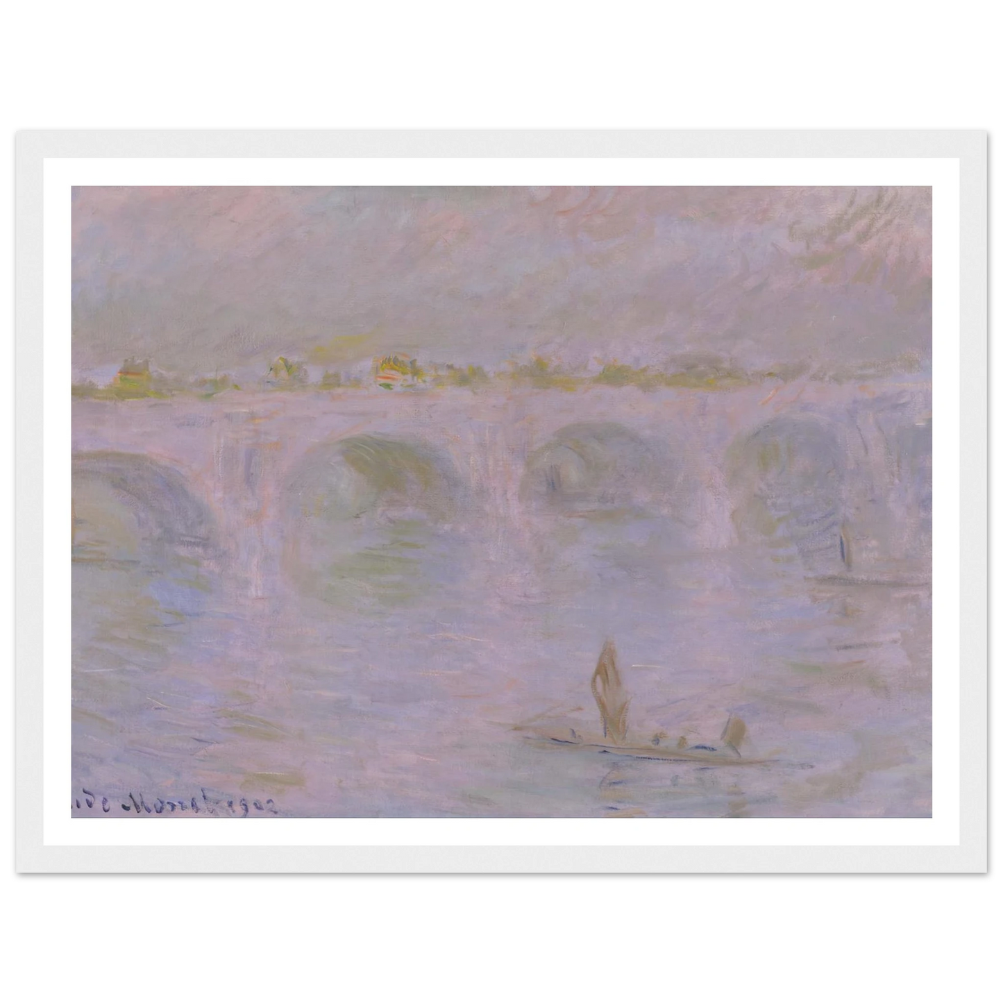 Waterloo Bridge in London (1902) Art Print | Claude Monet-Quipham Collections
