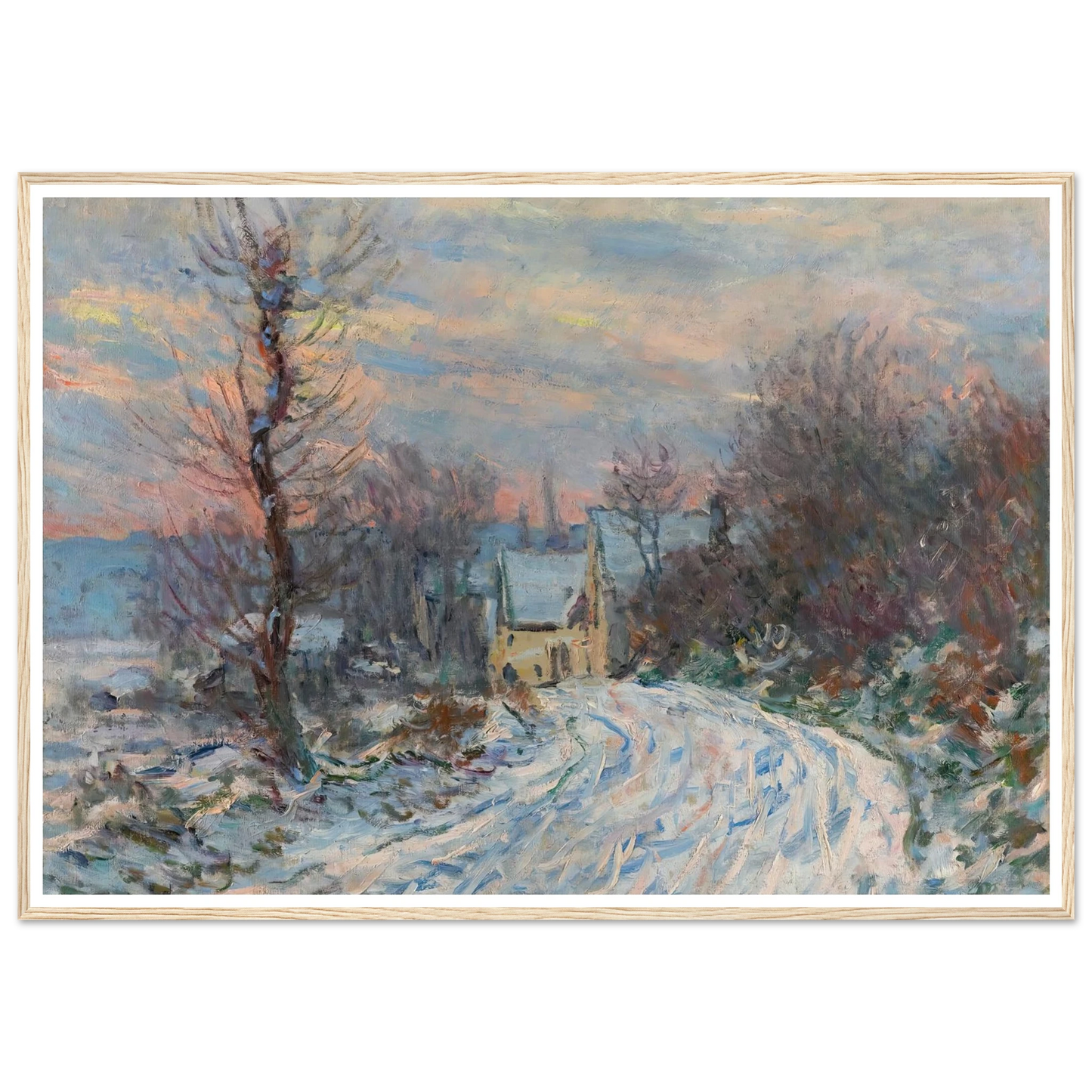 L’entrée De Giverny En Hiver (1885) Art Print | Claude Monet-Quipham Collections