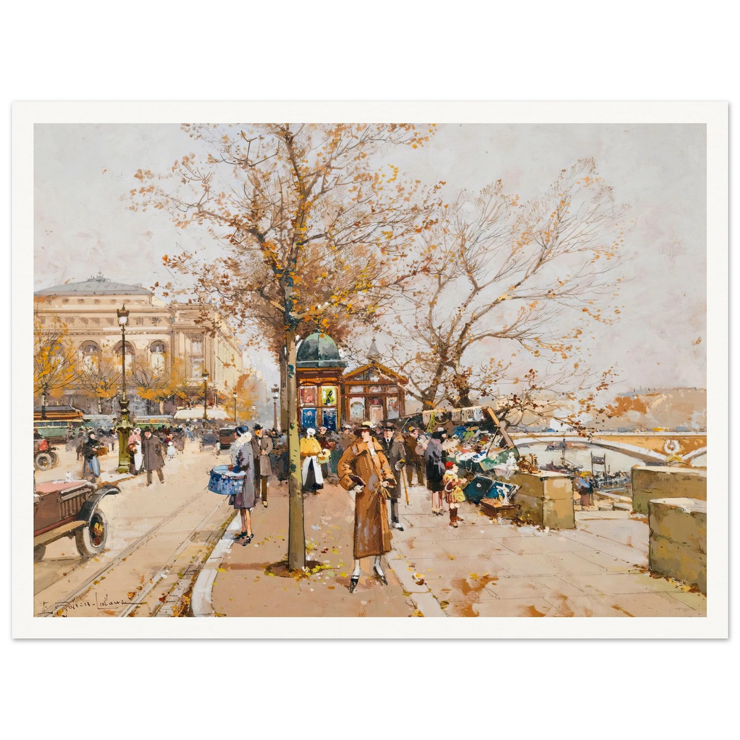 La Place Du Châtelet À Paris Art Print | Eugene Galien Laloue-Quipham Collections