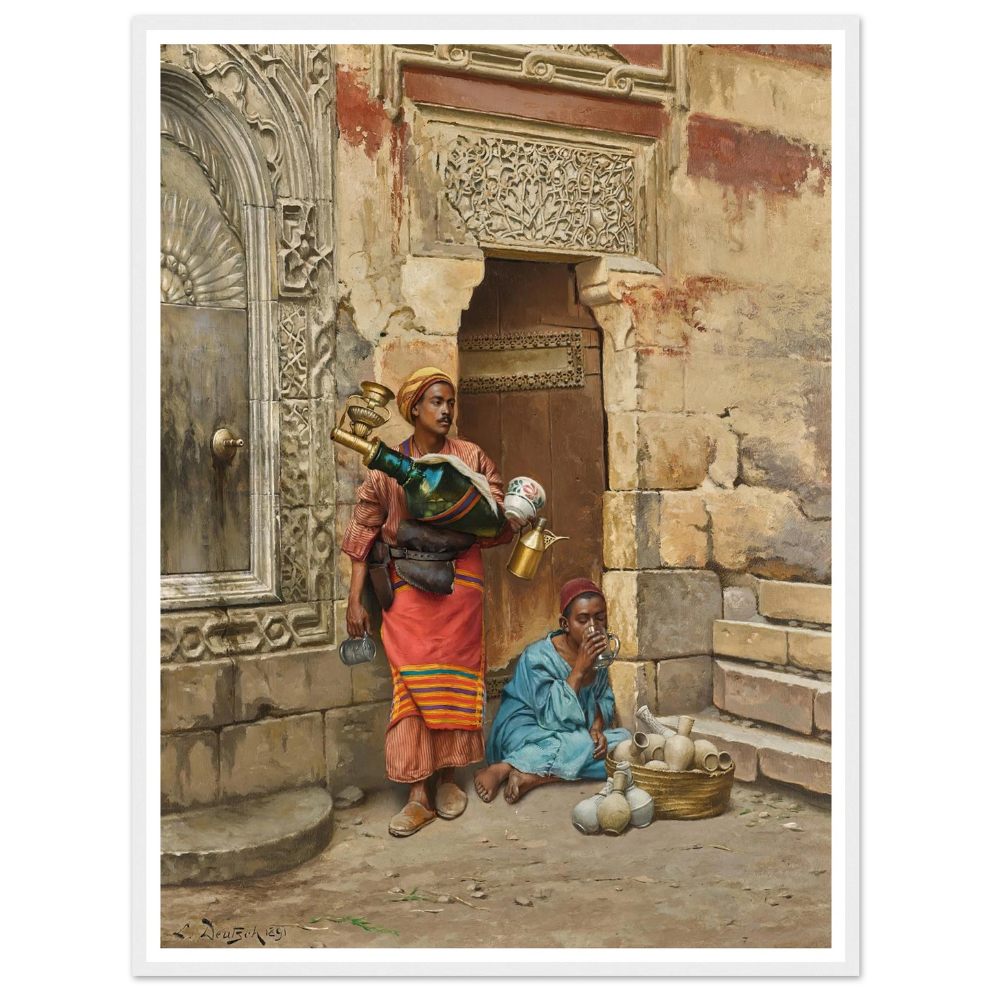 The Water Seller (1891) Art Print | Ludwig Deutsch-Quipham Collections
