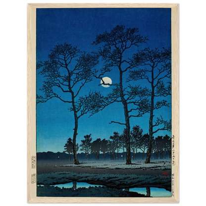 Fuyu no tsuki (Toyamagahara) (Winter moon at Toyamagahara) (1931) Art Print | Kawase Hasui-Quipham Collections
