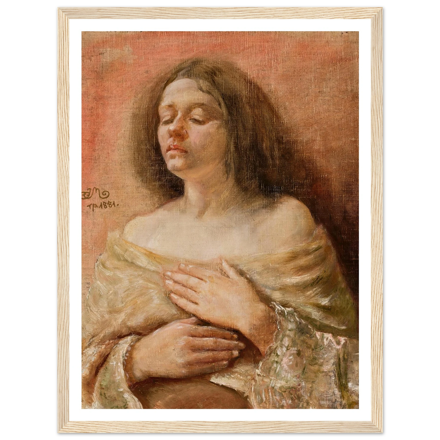 Portrait study of a woman (1881) Art Print | Jan Matejko-Quipham Collections