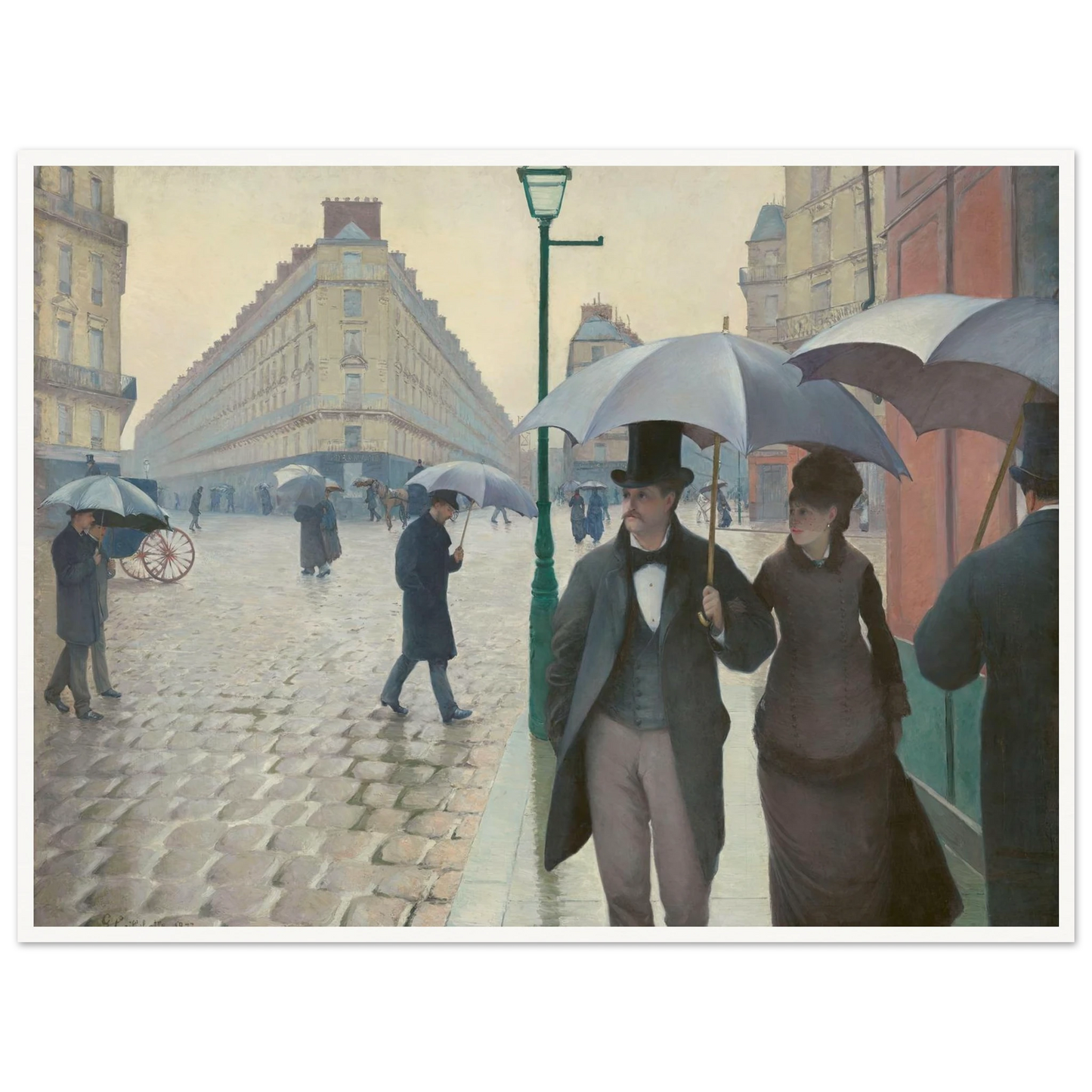 Paris Street; Rainy Day Art Print | Gustave Caillebotte-Quipham Collections