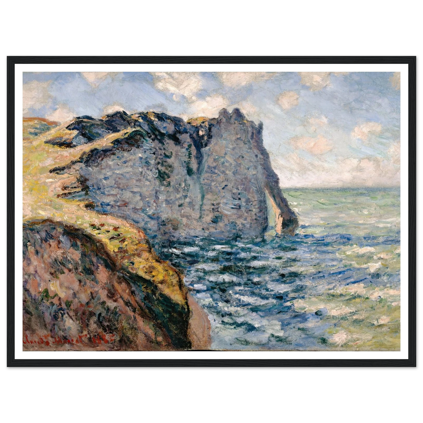 The Cliff of Aval, Etrétat (1885) Art Print | Claude Monet-Quipham Collections
