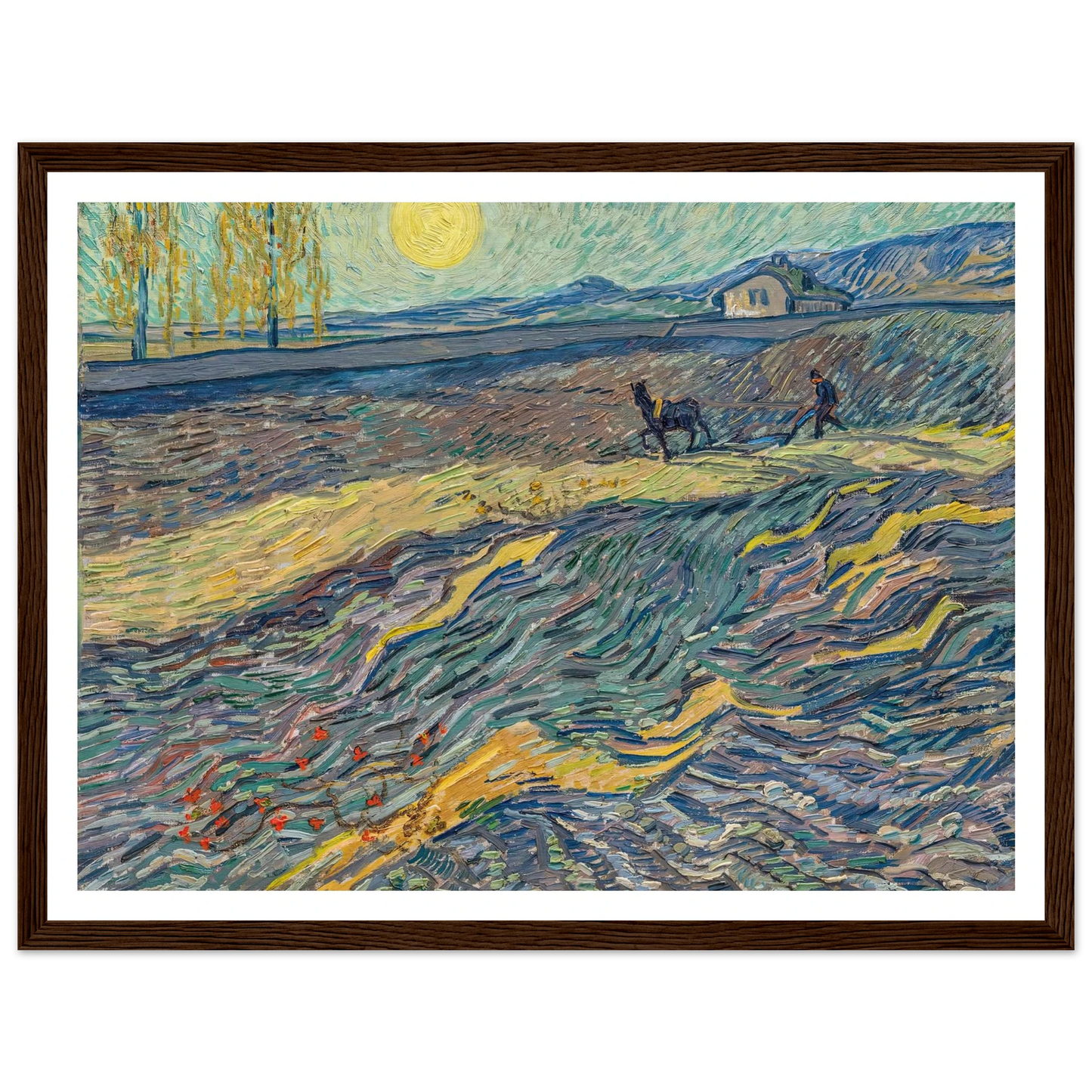 Laboureur dans un champ (1889) Art Print | Vincent van Gogh-Quipham Collections