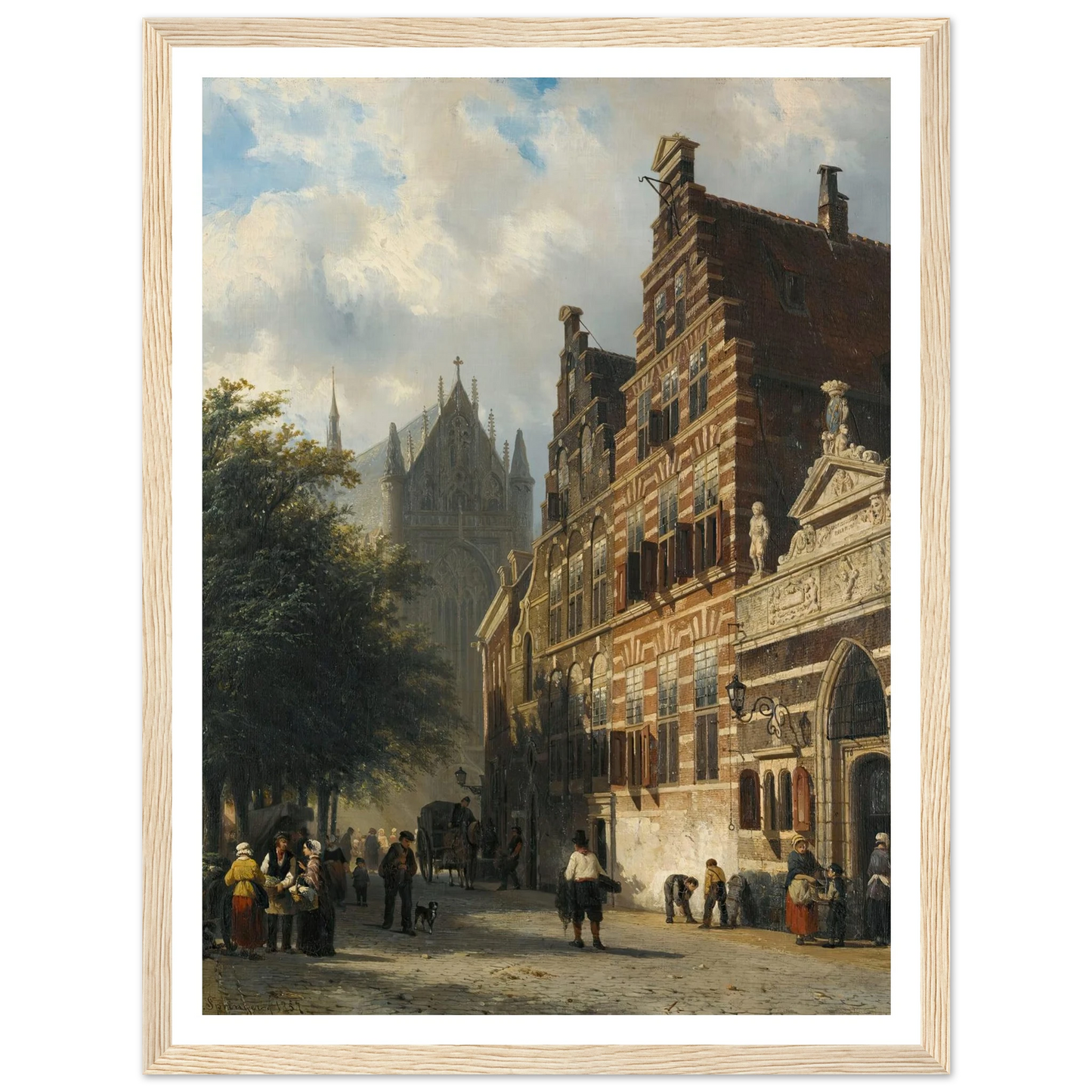 The Kerkgracht In Leiden (1857) Art Print | Cornelis Springer-Quipham Collections