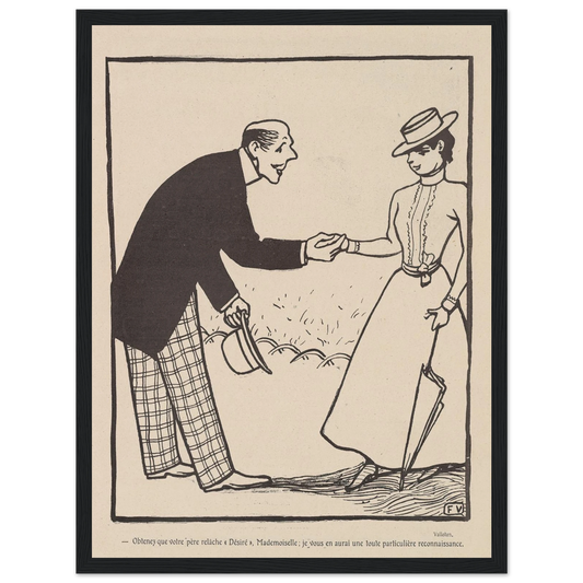 1er août 1903 Art Print | Felix Vallotton - Framed Poster - 30x40 cm / 12x16″ - Black frame