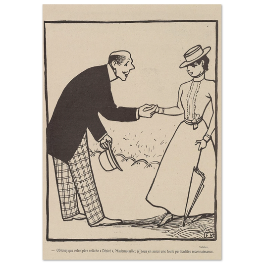 1er août 1903 Art Print | Felix Vallotton - Framed Poster - 30x40 cm / 12x16″ - Black frame