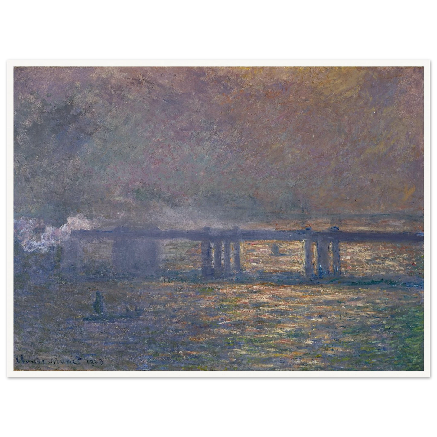 Charing Cross Bridge (1903) Art Print | Claude Monet-Quipham Collections