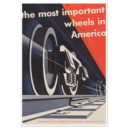 The most important wheels in America (1952) Art Print | Joseph Binder-Quipham Collections