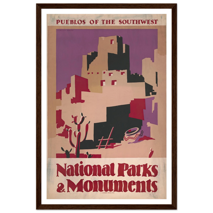 National parks and monuments Pueblos of the southwest (1930) Art Print | Dorothy Waugh-Quipham Collections