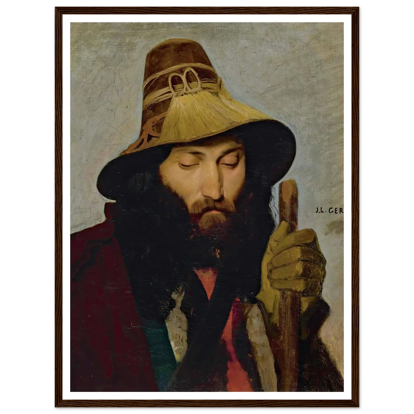 Portrait Of An Italian Man Art Print | Jean Leon Gerome-Quipham Collections