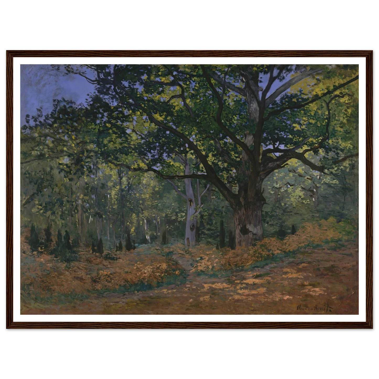 The Bodmer Oak, Fontainebleau Forest (1865) Art Print | Claude Monet-Quipham Collections