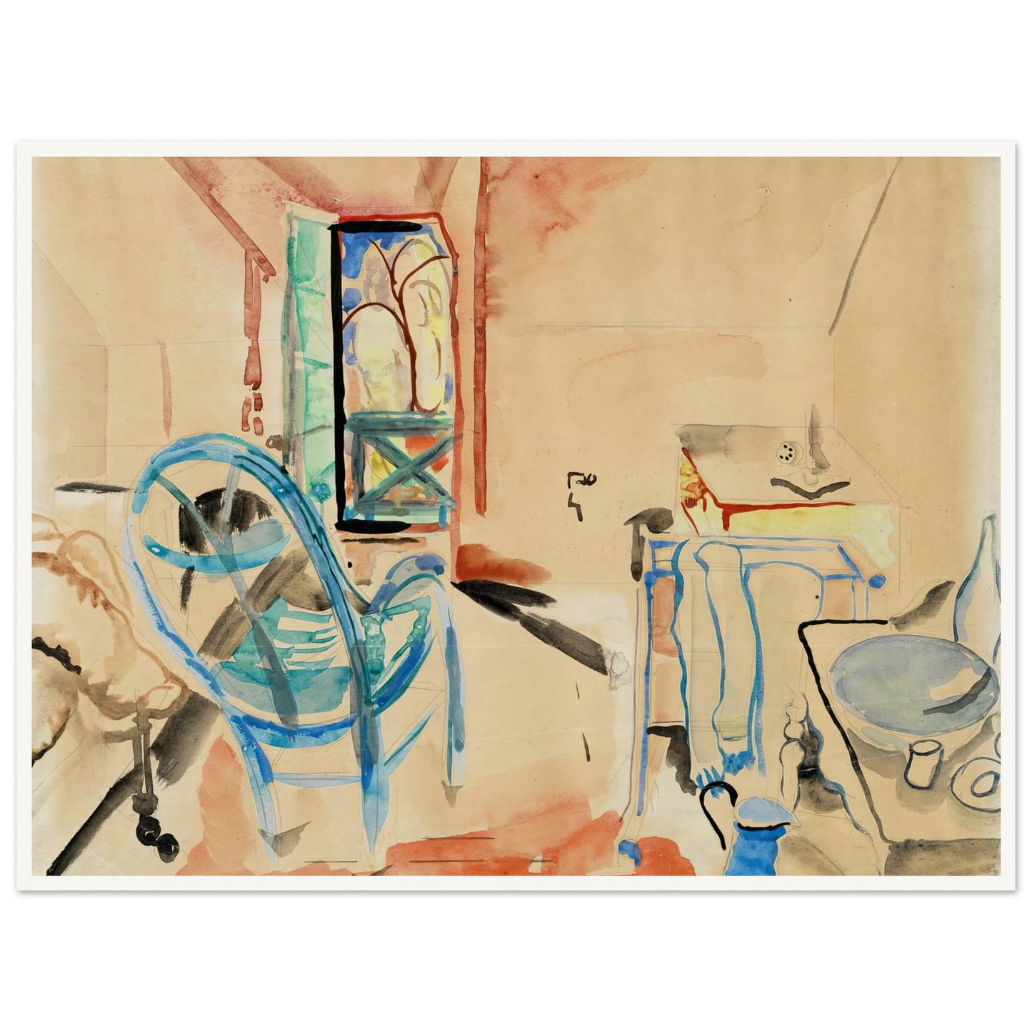 Interior Scene (1927) Art Print | Frances Hodgkins-Quipham Collections