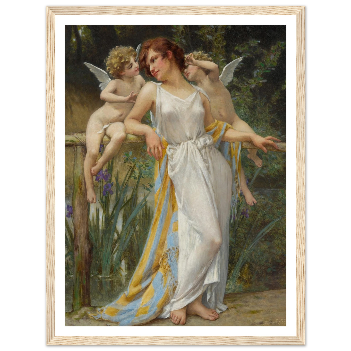 Psyche With Putti Art Print | Guillaume Seignac-Quipham Collections