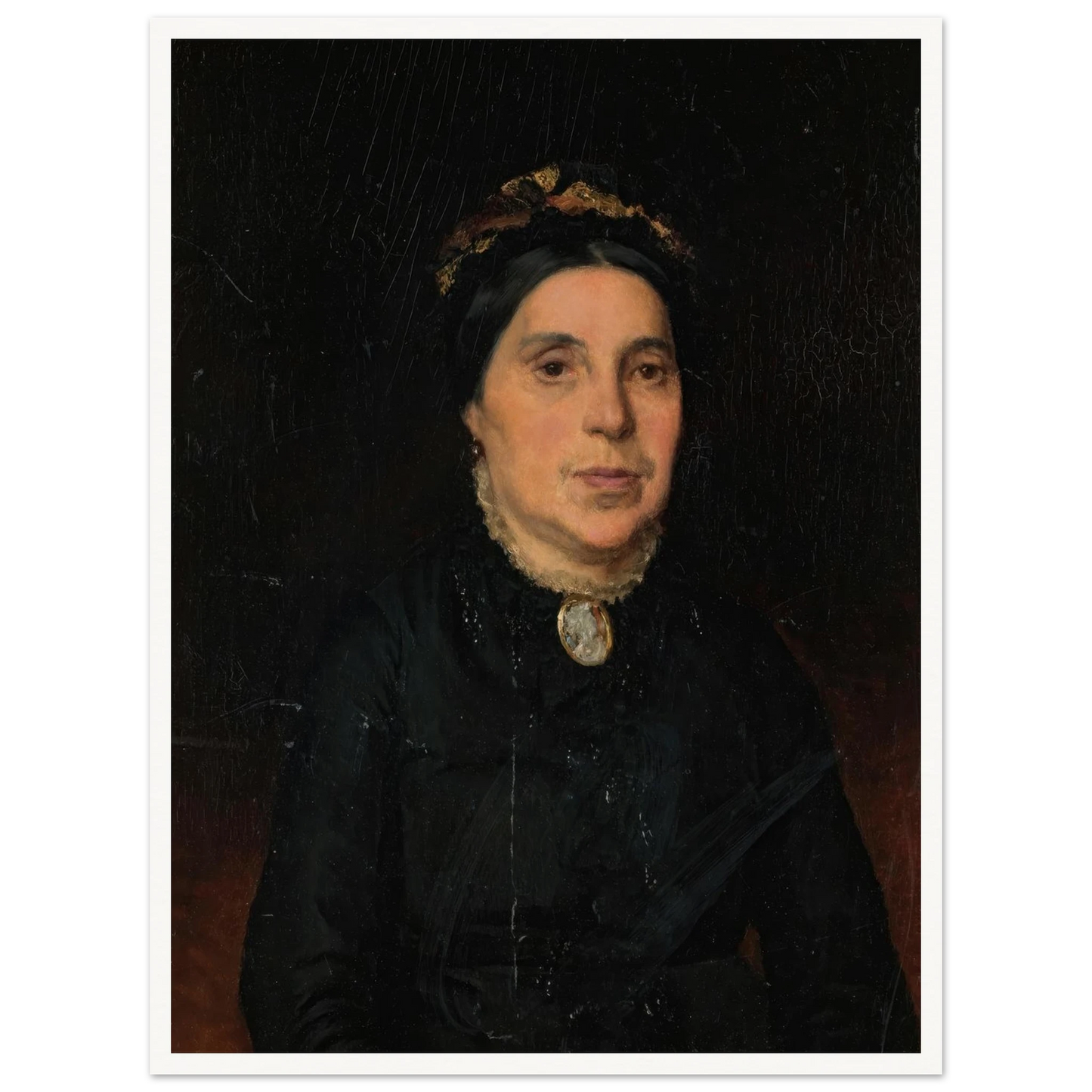Portrait of Ignaz Deutsch’s Wife (1886) Art Print | Ludwig Deutsch-Quipham Collections