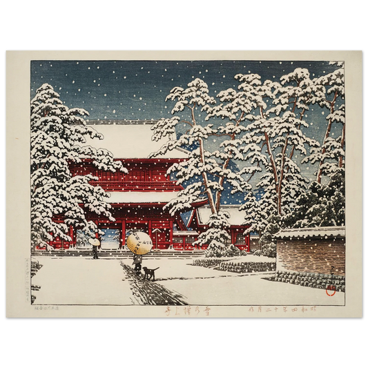 Zojoji Temple in snow (1929) Art Print | Kawase Hasui-Quipham Collections
