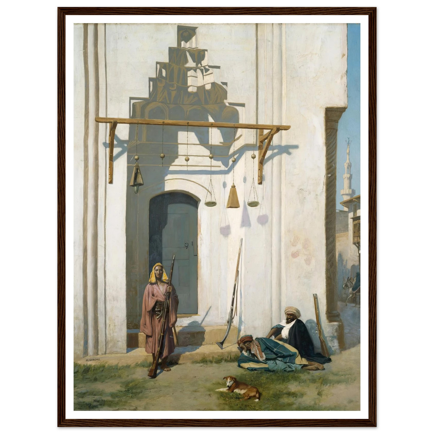 Guards at the Door of a Tomb (1870s) Art Print | Jean Leon Gerome-Quipham Collections
