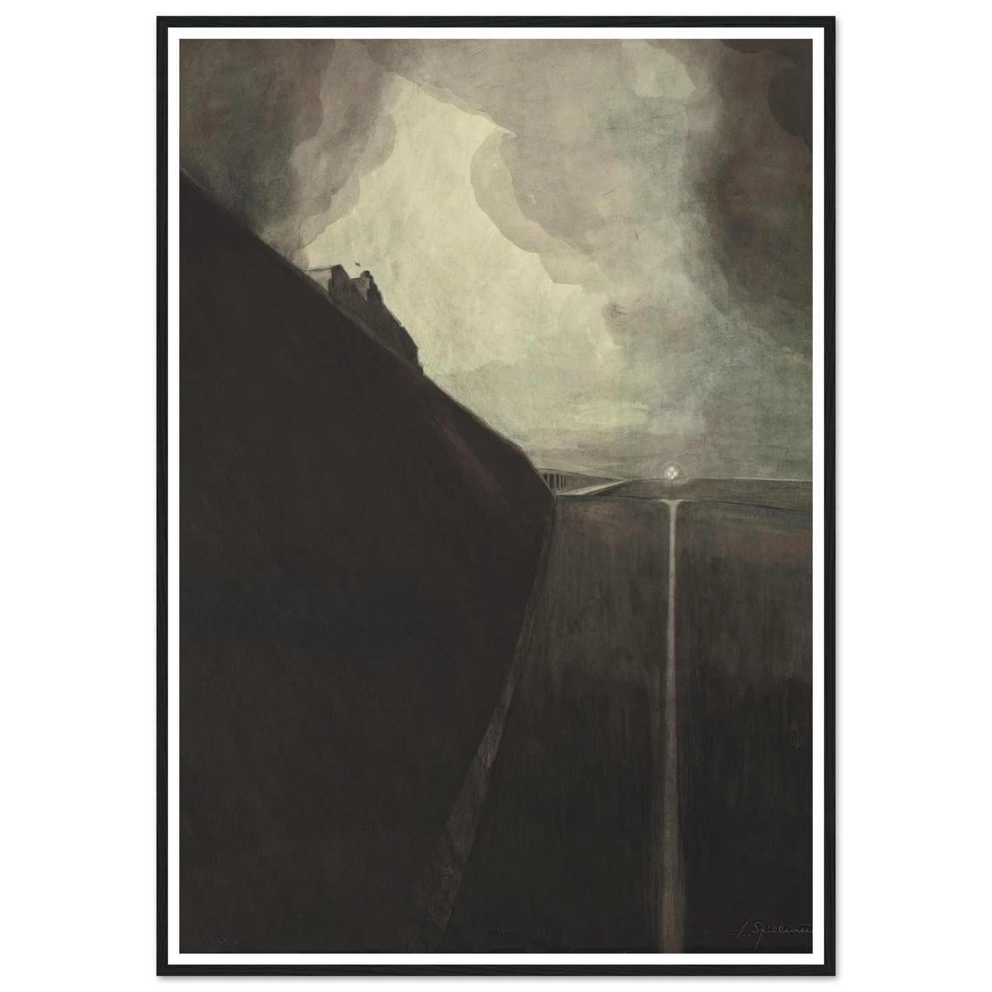 Digue et plage, Chalet Royal et galeries d’Ostende (1908) Art Print | Leon Spilliaert-Quipham Collections