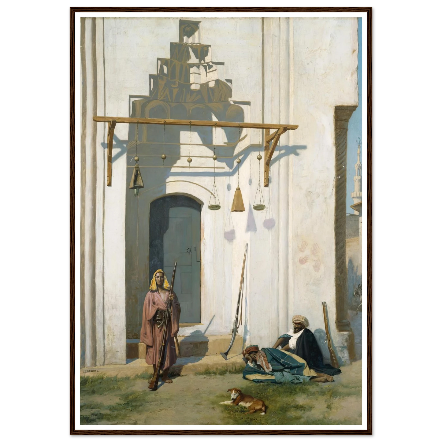 Guards at the Door of a Tomb (1870s) Art Print | Jean Leon Gerome-Quipham Collections