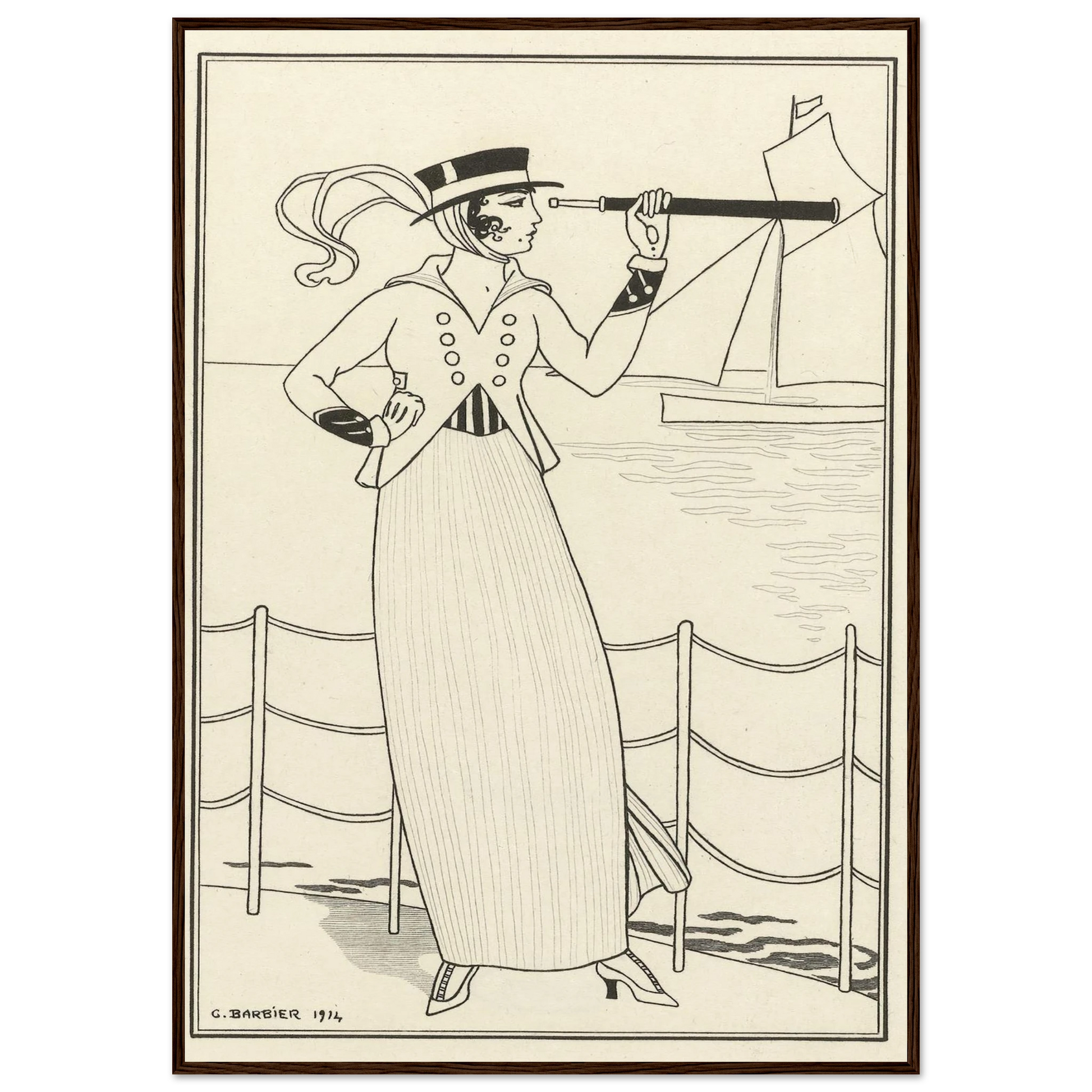 Journal des Dames et des Modes, Costumes Parisiens, 1914, No. 164 (1914) Art Print | George Barbier-Quipham Collections