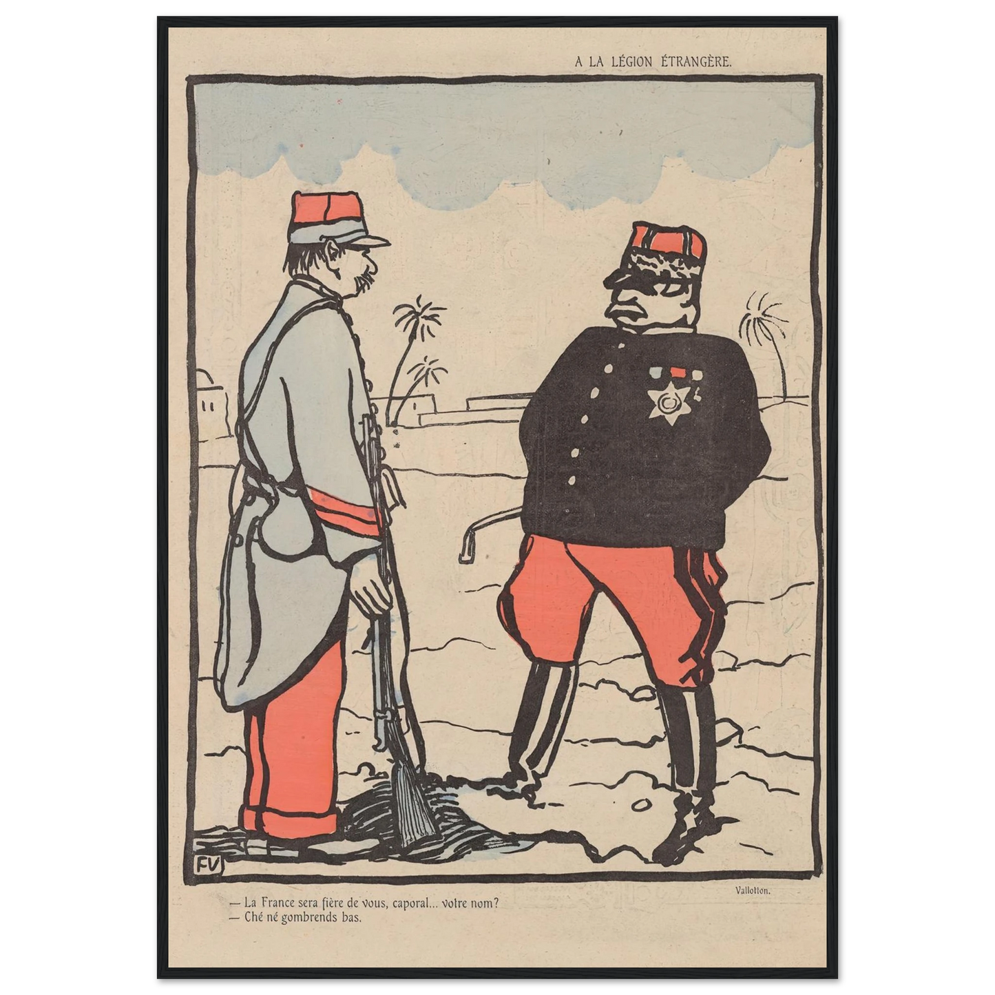 20 juin 1903 Art Print | Felix Vallotton - Framed Poster - 30x40 cm / 12x16″ - Black frame